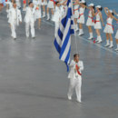 What was the position of Greece in the parade of nations during the opening ceremony of the Olympic Games in Athens?